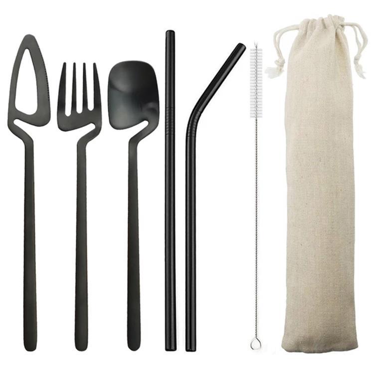 Elevate Your Outdoor Dining Experience with Our 7 Piece Stainless Steel Travel Cutlery Set